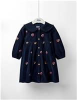 Pure Cotton Embroidered Dress (12 Mths - 9 Yrs)