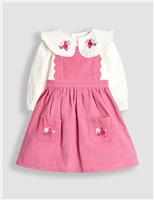 2pc Pure Cotton Embroidered Pinafore Outfit (6 Mths - 7 Yrs)