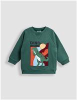 Cotton Rich T-Rex Applique Sweatshirt (6 Mths-7 Yrs)
