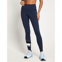 Lilybod No Limit Striped High Waisted Leggings Navy Mix