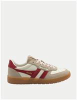Gola Women's Hawk '83 Suede Stripe Trainers White Mix