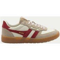 Gola Women's Hawk '83 Suede Stripe Trainers White Mix
