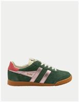Gola Elan Glitz Suede Side Detail Trainers Green Mix