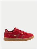 Gola Hawk Suede '86 Lace Up Trainers Grey Mix