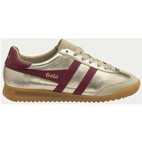 Gola Torpedo Glimmer Leather Metallic Trainers Gold Mix
