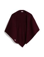 Wool Cashmere Blend Ribbed Triangle Scarf