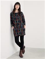Pure Cotton Geometric Relaxed Pocket Tunic