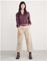 Cotton Modal Floral Collared Shirt