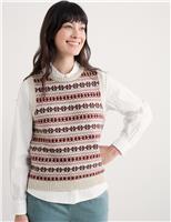 Merino Wool Rich Crew Neck Knitted Vest