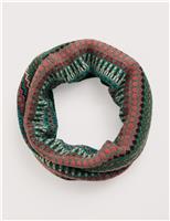 Knitted Jacquard Snood with Merino Wool