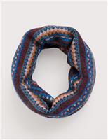 Knitted Jacquard Snood with Merino Wool