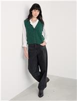 Wool Rich V-Neck Knitted Vest