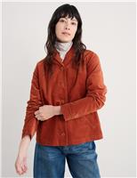 Cotton Rich Collared Short Jacket