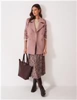 Wool Blend Double Breasted Peacoat