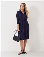 Jersey Geometric Midi Shirt Dress