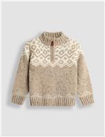 Fair Isle Half Zip Knit Jumper (1-7 Yrs)