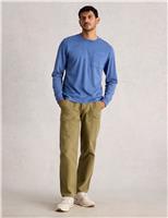 Pure Cotton Crew Neck Long Sleeve T-Shirt