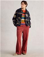 Wool Blend Printed Short Jacket