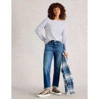 Cotton Rich Sparkly Striped Crew Neck Top