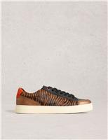 Animal Print Leather Trainers