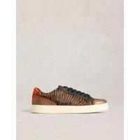 Animal Print Leather Trainers