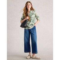 Pure Cotton Printed V-Neck Blouse
