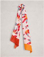 Woven Floral Skinny Scarf