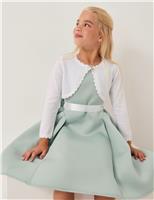 Cotton Rich Bow Button Cardigan (3-15 Years)