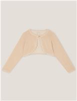 Cotton Rich Bow Button Cardigan (3-15 Years)