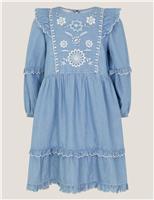 Embroidered Frill Detail Dress (3-15 Yrs)