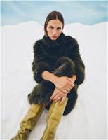 Faux Fur Collared Longline Coat