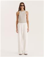 Cotton Rich Ribbed Fitted Vest Top