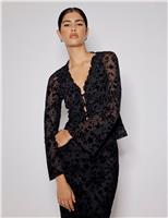 Devore Tie Front Top