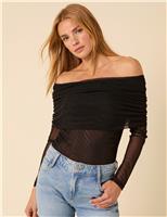 Ruched Bardot Top