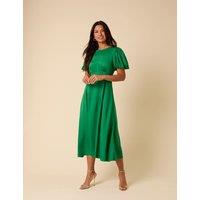 Satin Midi Tea Dress