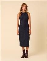 Denim Midi Column Dress