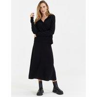 Chinti & Parker Wool Rich Collared Jumper with Cashmere Black