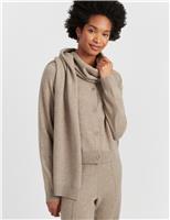 Wool Rich With Cashmere Knitted Scarf