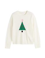 Wool and Cashmere Christmas Tree Jumper