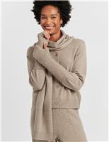 Wool Rich Fingerless Gloves With Cashmere