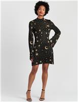 Laura Whitmore Star Print Mini Swing Dress