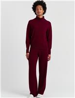 Chinti & Parker Wool Rich Roll Neck Jumper with Cashmere Red