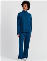 Wool Rich Roll Neck Jumper with Cashmere