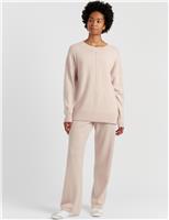 Wol Rich Round Neck Seam Detail Jumper