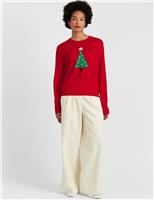 Wool and Cashmere Christmas Tree Jumper