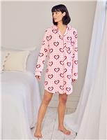 Valentines Gingham Heart Print Nightshirt