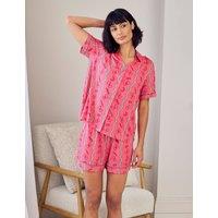 Chelsea Peers Pasta Print Shortie Pyjama Set Pink