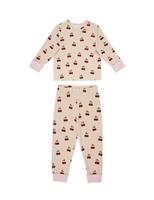 Chelsea Peers Pure Cotton Cherry Print Pyjamas (1-12 Yrs) Soft White