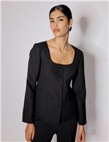 Tailored Square Neck Blazer