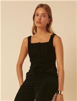 Velvet Square Neck Waistcoat